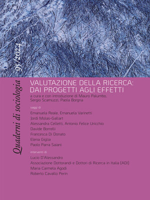 cover image of Quaderni di Sociologia 95